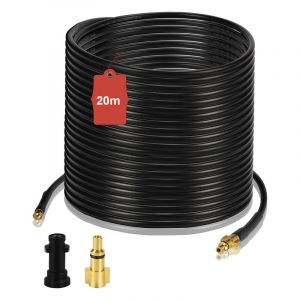 Einfeben - Tuyau pour nettoyeur haute pression Tuyau déboucheur flexible noir Nettoyage de canalisations 20m