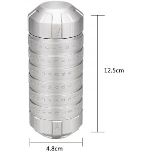 Hyuduo MINI Cryptex Mot de Passe Verrouillage, Verrouillage de Code en Alliage en Aluminium, de Cryptex de la int-Valentin avec Mot de Passe pour les