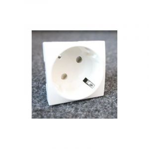 Schneider Electric - Prise 2P+T 16A standard Allemand (schuko) 45&deg; blanc 9003 m&eacute;canisme 45x45mm sans support ni plaque altira