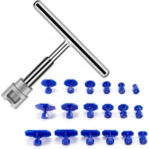 Kit de Bosselage Carrosserie, R&eacute;paration de Bosses de Voiture, 18 Ventouses et Marteau &agrave; Inertie, Outil D&eacute;bosselage sans Peinture, pour Carrosserie