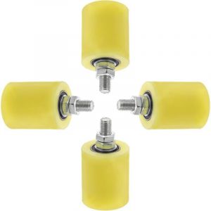 4 pi&egrave;ces Lot Roues Nylon pour Portail Coulissant Galets Guidage Robustes pour Portes &Eacute;lectriques et Rails Roulettes Durables Antirouille pour Portes