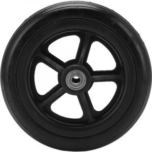 Decdeal Roue de fauteuil roulant 163mm, roulette de marche en PU &agrave; faible bruit, pi&egrave;ce de rechange pour chariot d&eacute;ambulateur