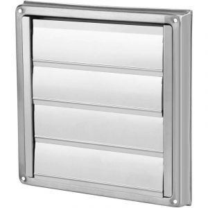 Grille de ventilation, filtre de sortie en acier inoxydable et grille de ventilation carr&eacute;e, hotte aspirante pour s&egrave;che-linge, 100 mm (A)