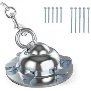 Piquet pour chien robuste rotatif &agrave; 360&deg;, support de piquet de sol attach&eacute; &agrave; une cha&icirc;ne d'ancre