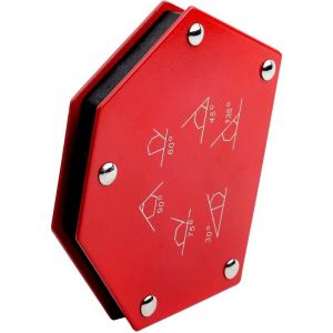 Positionneur Magnetic, Aimant Soudure, Force 23kg/50lbs, Angle 30° 45° 60° 75° 90° 135°, Lot de 1 Aimant de Soudure Equerre Positionneur Magnetique