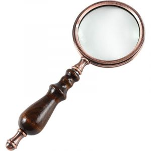 BEBUSINGOTO Loupe de lecture en m&eacute;tal 10 x manche en bois Vintage Props Collection cadeau loupe de lecture en verre optique portable de haute qualit&eacute;