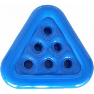 Memkey - Support gonflable pour bière-pong - Jeu de piscine - Dessous de verre gonflable en triangle - Porte-gobelet - Sous-verre - Table de jeu