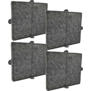 Vhbw - 4x Filtres à charbon actif compatible avec Miele da 403, da 400, da 402, da 399-7, da 399-7 ext, da 399-5, da 399-6, da 399 hotte aspirante