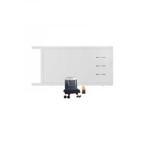 Portail coulissant électrique PVC blanc H 160 x L 300 BRIANCON - ouverture vers la gauche
