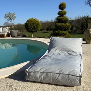 Housse de matelas bain de soleil Gris clair 160x65 cm
