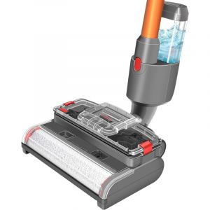 Brosse à Récurer Humide et Sec Compatible pour Dyson V15 V11 V10 V8 V7 Tête de Balai Electrique avec Réservoir d'eau Propre et Sale Séparé, Nettoie