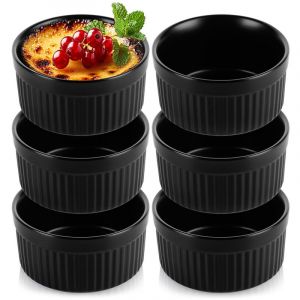 6x Plat &agrave; gratin allant au four Bol Ramequin en c&eacute;ramique 260 ml
