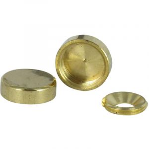 Vis Express - Rosace cyndrique ou cache vis (1 rosace et 1 cuvette de vis) Laiton nickel&eacute; Diam&egrave;tre 12 Vis 2,5-10 pi&egrave;ces