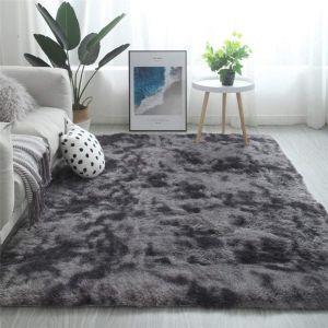 Tuserxln - Tapis Salon Shaggy 160 x 230 cm - Descente de lit Tapis Poils Longs (Gris Foncé) Tapis Doux pour Salon Chambre gris foncé gris fon