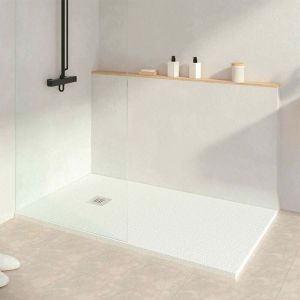KOES - Receveur de douche en r&eacute;sine mod&egrave;le INDO &ndash; 100x130 &ndash; Blanc RAL 9003
