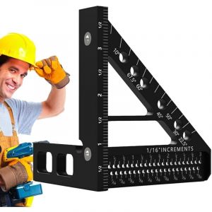 R&egrave;gle multi-angle pour le travail du bois, r&egrave;gle de mesure multi-angle 3D,Outil de tra&ccedil;age de mesure d'&eacute;querre de charpentier Outil de mesure
