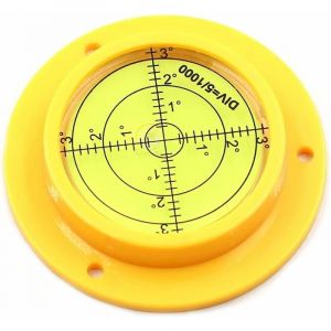Jalleria - Niveau &agrave; bulle circulaire haute pr&eacute;cision 90 mm avec trous de montage pour camping-car