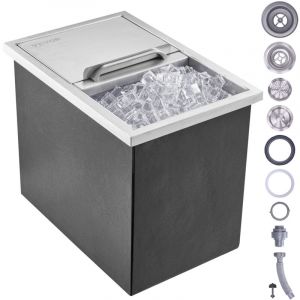 Mophorn - vevor Bac a Glace Encastrable 26,7 l 456x304x371 mm Boite Isotherme pour Glace avec Couvercle en Inox Alimentaire Conservateur a Glacons