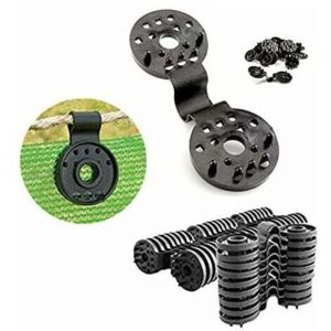 Clips de Fixation, Clip Sp&eacute;cial avec illet, Fixation Brise Vue occultant pour Toile de clture, Brise Vue Fenetre, Filet d'ombrage, Tissu Coupe-Vent,