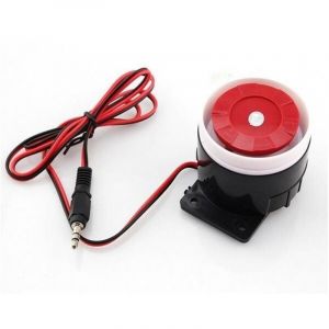 Mini Avertisseur Sonore de Syst&egrave;me D'alarme Sonore de Sir&egrave;ne de fil Rouge Rouge pour la Sir&egrave;ne de S&eacute;curit&eacute; &agrave; Domicile 120dB DC 12V Alarme