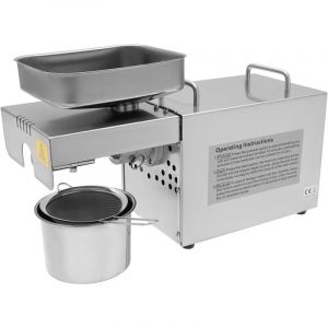 Presse &agrave; huile 800W 0-250℃ presse &agrave; huile &eacute;lectrique elettrica avec affichage &agrave; led, broyeur &agrave; huile en acier inoxydable &agrave; temp&eacute;rature r&eacute;glable,