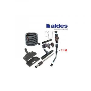 Aldes - Set 8 accessoires + 1 flexible avec poignée standard chromée remplace la poignée de commande pneumatique 11070062 avec douille de démarrage