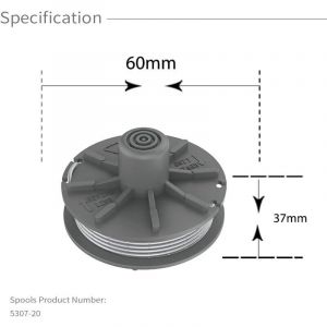 Coupe Bordure Bobine,4 Pi&egrave;ces &Phi;1,65 mm 6,1m 5307-20 Recharge Bobine Fil pour Coupe-Bordure,Bobine pour d&eacute;broussailleuses Gardena EasyCut ComfortCut