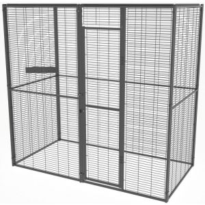 Voli&egrave;re de jardin pour perroquets de 2m&sup2; &agrave; toit maille IMOR&reg;