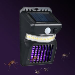 TONYSA Lampe anti-moustiques d'ext&eacute;rieur &agrave; &eacute;nergie solaire avec capteur PIR, dot&eacute;e d'une batterie rechargeable haute capacit&eacute; int&eacute;gr&eacute;e de 1200 mAh et