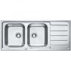 Alveus - Line Maxim - Évier 116x50 cm, avec commande du vidage, inox 1087975