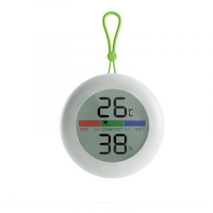 Thermohygromètre-Thermomètre et hygromètre à écran couleur Thermomètre intérieur rond hygromètre Mini thermomètre électronique sec et humide 66 × 19