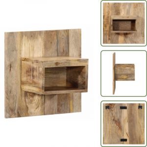 Table de chevet 50x27x50 cm bois massif de manguier brut - Table De Chevet - Tables De Chevet - Armoire De Lit - Table D'appoint Pour Chambre &agrave;