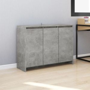 Buffet，Meuble de Rangement，Bahut pour Salon, Salle à Manger, Cuisine Gris béton 102x33x75 cm Bois d'ingénierie CFW805191