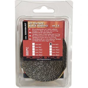 Joint adh&eacute;sif pour po&ecirc;le et chemin&eacute;e Textape Black 15x3 mm