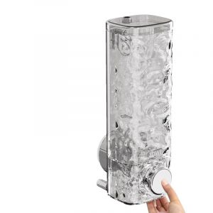 CCYKXA Distributeur De Shampoing sans Per&ccedil;age - Distributeur De Savon De Douche Mural Distributeur De Savon Press&eacute; &Agrave; Ventouse De 450 ML, Distributeur