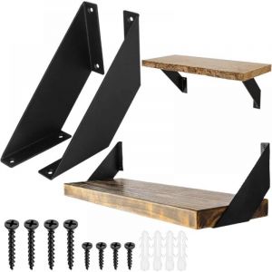 Cyslmuk - Equerre Metal, Equerre Charge Lourde Antirouille, Support Etagere Murale &Eacute;querre &Eacute;tag&egrave;re Fer Forg&eacute; 15cm 2Pi&egrave;ces