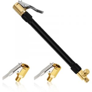 1 Pi&egrave;ce Tuyau de Gonflage de Pneu 30 cm avec 2 Embout Gonflage Pneu Voiture Tube D'extension de Gonfleur de Pneu pour Compresseur Accessoires de