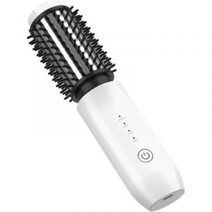 Brosse Thermique sans Fil, Brosse Chauffante C&eacute;ramique avec 4 Temp&eacute;ratures R&eacute;glables, Portable Rechargeable Fer &agrave; Boucler, Brosse Ronde Chauffante
