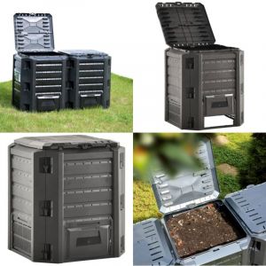 Composteur de jardin Noir 380 l - composteurs - composteurs - Home & Living - Noir