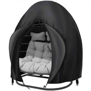 Housse pour fauteuil wicker egg, imperm&eacute;able avec zip, pour balcon, jardin, terrasse