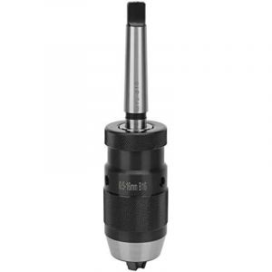 Mandrin de Percage MK2- B16, Mandrin Sans Cl&eacute; Plage de Serrage 0.5‑16mm C&ocirc;ne Morse Mandrin Auto-serrant Sans Cl&eacute; Mandrin pour Perceuse &agrave; Colonne,