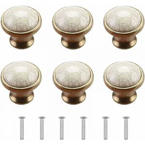 Bouton Meuble Boutons de Porte de Placard 6 Pi&egrave;ces Bouton de Meuble Porcelaine Bouton de Meuble Vintage Boutons Porte Bouton de Commode Boutons de