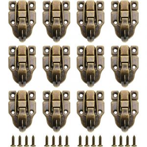 Ahlsen 12Pcs Boîte Cadeau Style Vintage Verrous Vintage Pour Valise Mini Couleur Bronze Loquets Verrous Serrure De Verrouillage Fermoir Pour à Vos