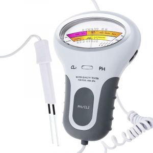 Analyseur portable de la qualit&eacute; de l'eau, Testeur &eacute;lectronique de qualit&eacute; d'eau pour piscine, mesurant le pH et la teneur en chlore