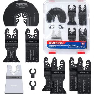 WORKPRO Lames de Scie Oscillantes, Coffret des Accessoires d'Outil Multifonction Oscillant, Lame de Scie Universelle pour Dremel, Bosch, Makita,