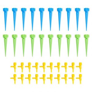 Dispositif d'arrosage automatique, Vanne de commande à interrupteur, Infiltration d'eau, Irrigation goutte à goutte, Couleur mixte (10 vertes + 10