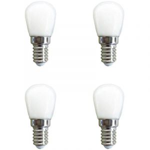 Ampoule LED E14 3W &eacute;tanche, &eacute;clairage d'angle de 360 degr&eacute;s ac 220v pour r&eacute;frig&eacute;rateur/Machine &agrave; coudre/tour, 4 pi&egrave;ces