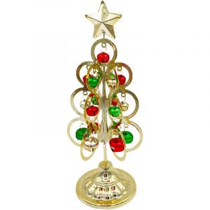 Arbre de Noël de table en métal, ornement en fer forgé, présentoir, ornement de Noël, décorations de bureau de 10 pouces, mini arbre de Noël