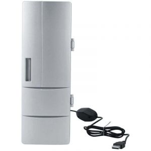 Le cong&eacute;lateur compact de r&eacute;frig&eacute;rateur d'USB peut boire l'utilisation de bureau de voiture de voyage de r&eacute;chauffeur de refroidisseur de bi&egrave;re