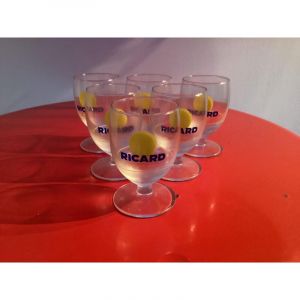 Lot de 6 verres Ricard Ballon Soleil - Nouveau mod&egrave;le - Verres &agrave; ap&eacute;ritif neufs